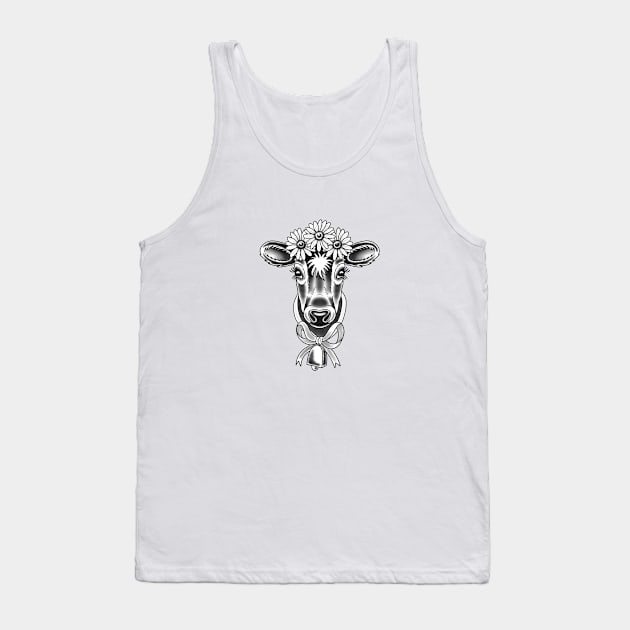 Cute cow Tank Top by NicoleHarvey